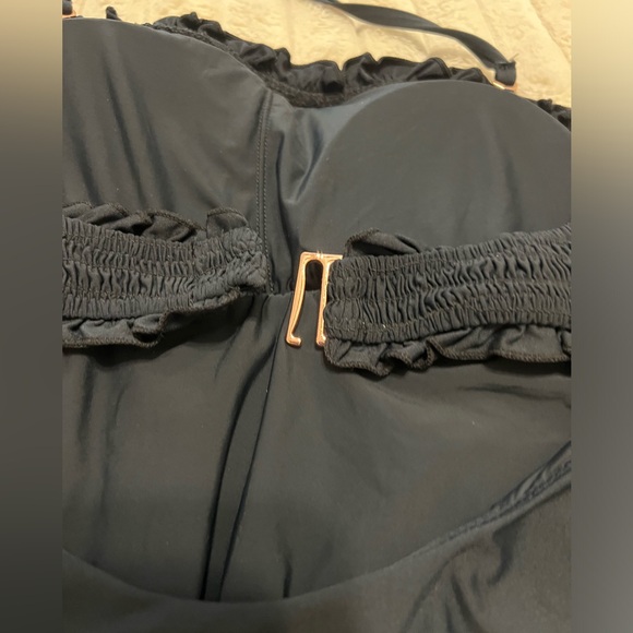 Anthropologie Iris Smocked Halter One-Piece Swimsuit - Picture 6 of 12